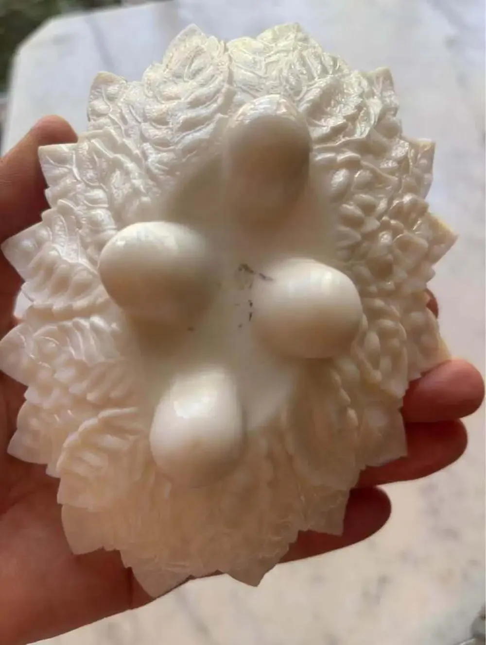 Vintage floral footed trinket dish